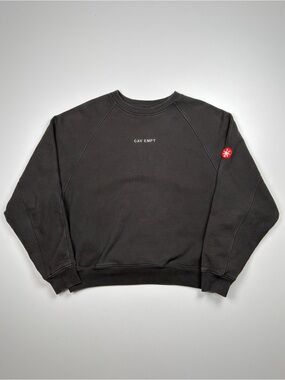 Cav Empt Cotton Crewneck Sweatshirt Mens Medium Gray Black Japan Boxy